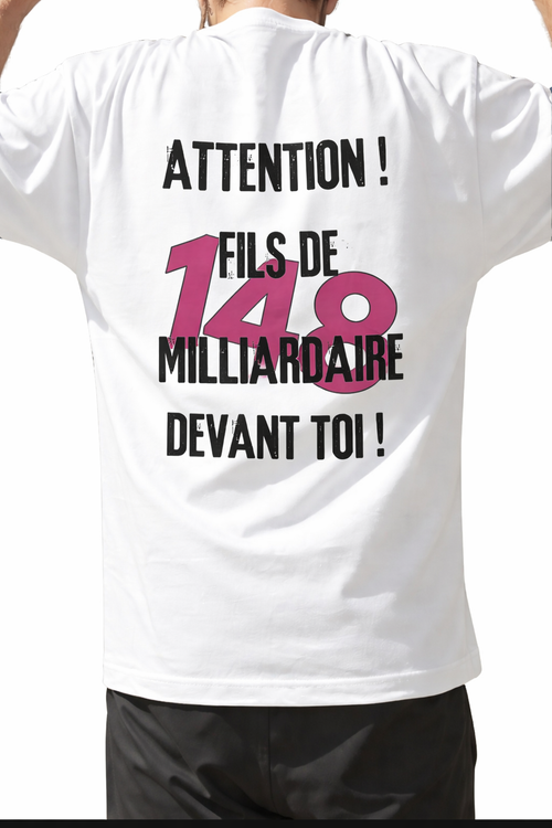 T-shirt Oversize Blanc Personalisé / Phrase de Bitahon dans le dos